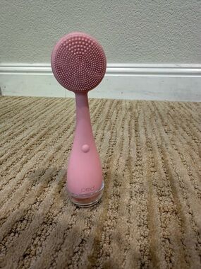 PMD Pink Silicone Facial Brush with Textured Head